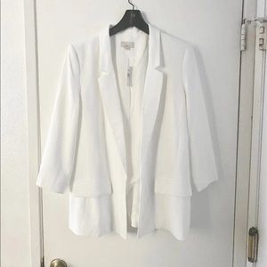 Ann Taylor LOFT white blazer size 14